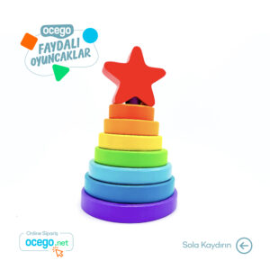 AHŞAP YILDIZ KIRMIZI KULE