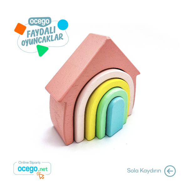 WALDORF AHŞAP EV PEMBE