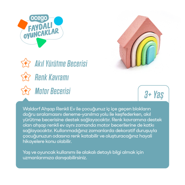 WALDORF AHŞAP EV PEMBE