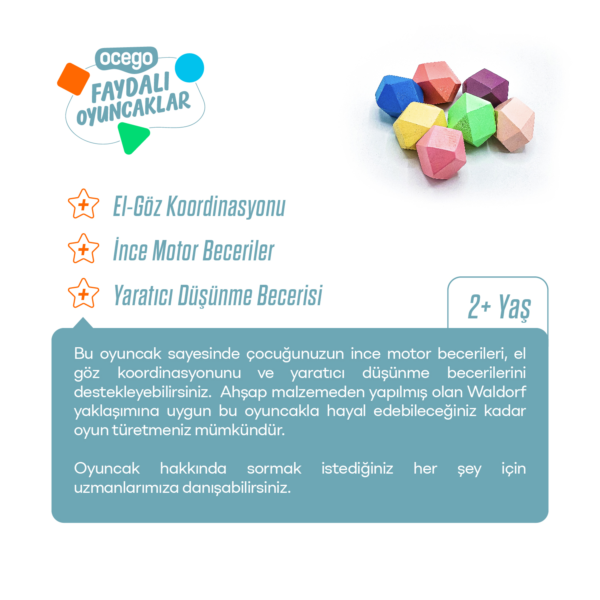 RENKLİ DENGE TAŞI 10LU